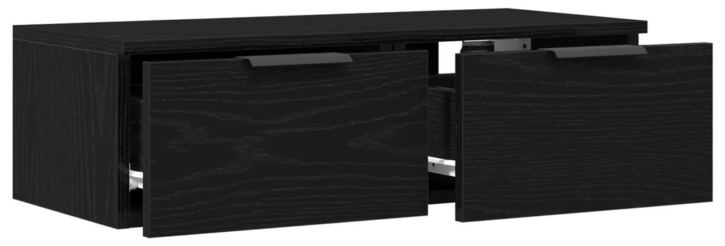 vidaXL Μαύρος δρυός τοίχου ντουλάπα 68x30x20 εκ. από κατασκευασμένο ξύλο