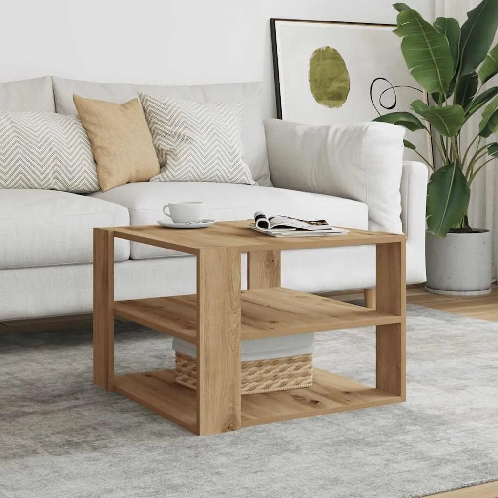 vidaXL Τραπεζάκι σαλονιού Artisan Oak 58x58x40 cm Κατασκευασμένο ξύλο