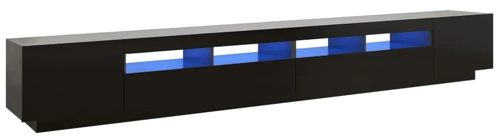 vidaXL Έπιπλο Τηλεόρασης με LED Μαύρο 300 x 35 x 40 εκ.