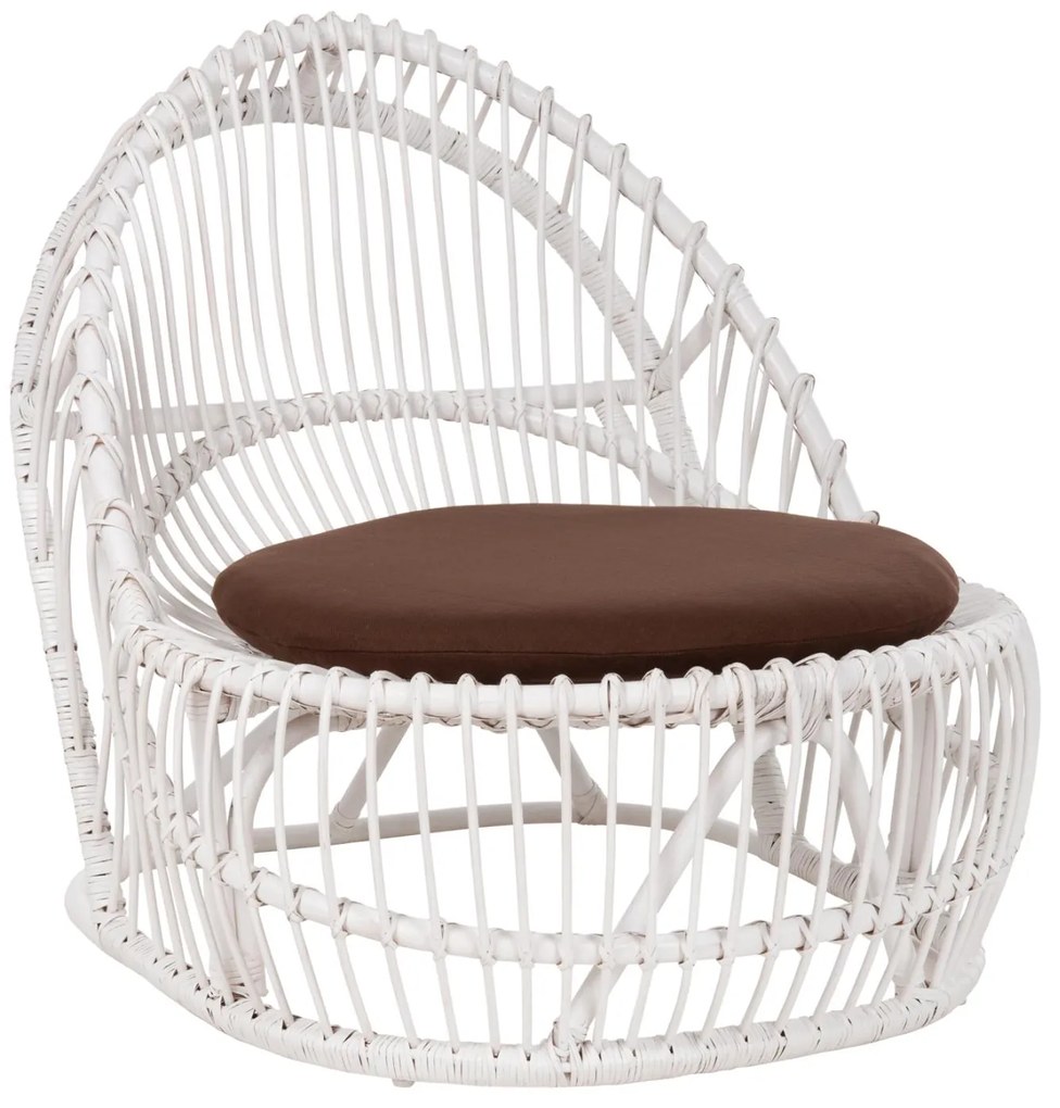 Καρέκλα - Πολυθρόνα ENTROPY C9840.02 Φυσικό Rattan με Καφέ Μαξιλάρι 80x97x85Υεκ. 80x97x85 εκ.