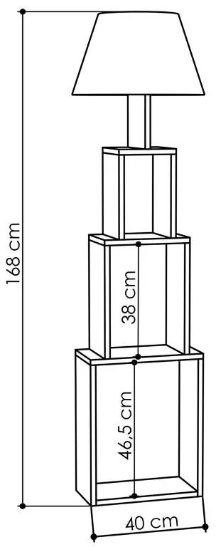 Φωτιστικό δαπέδου PWL-1230 Ε27 μόκα-καπέλο μπεζ 40x19.80x168εκ 40x19.8x168 εκ.