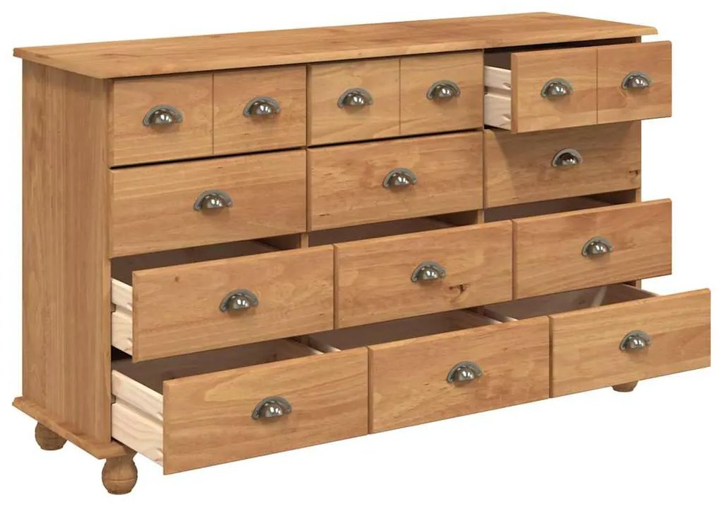 vidaXL Συρταριέρα ASKIM Καφέ 79 x 40 x 133.5 εκ Μασίφ ξύλο πεύκου