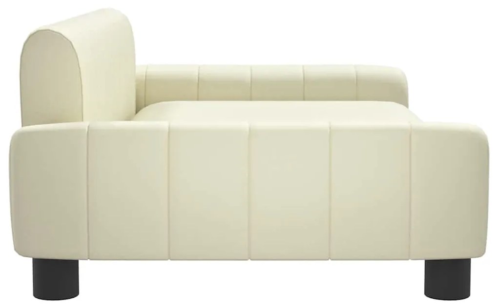 vidaXL Κρεβάτι Σκύλου Κρεμ 90 x 53 x 30 εκ. από Συνθετικό Δέρμα