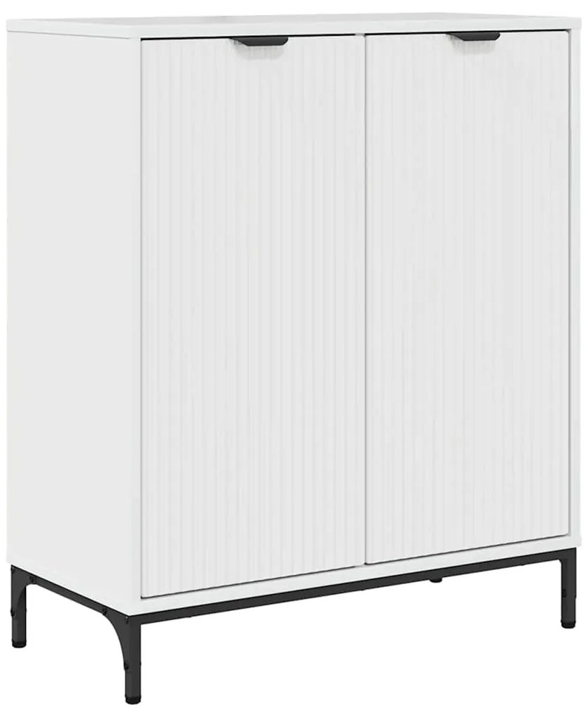 vidaXL Πλαϊνό γραφείο Γυαλιστερό λευκό 69.5 x 33 x 82 εκ.