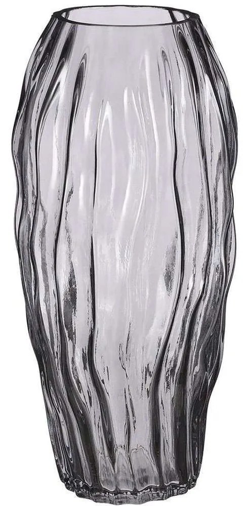 Βάζο Feline 02.1122492 16x32cm Grey Glass