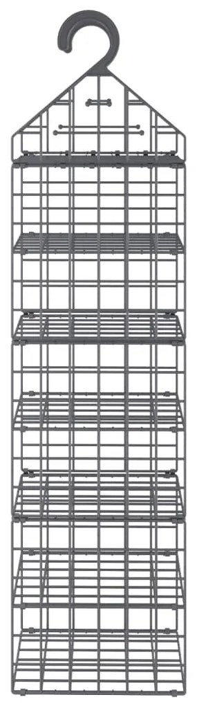 vidaXL Κρεμαστές Θήκες Ρούχων Ντουλάπας με 7 Ράφια