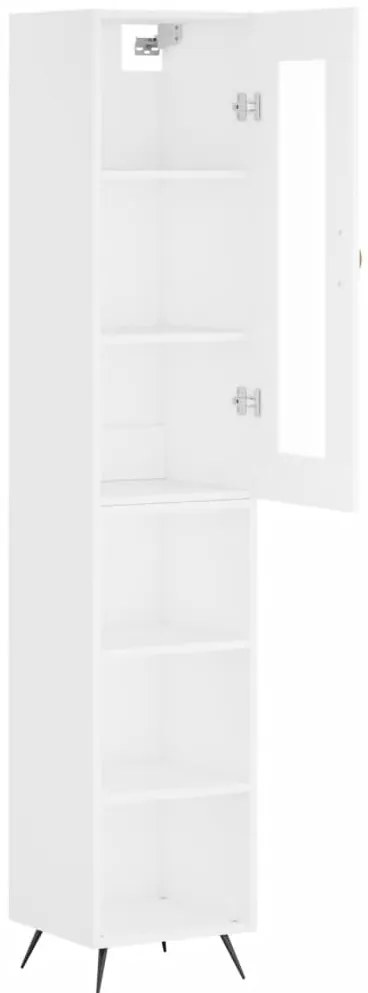 vidaXL Ντουλάπι Λευκό 34,5 x 34 x 180 εκ. από Επεξεργασμένο Ξύλο