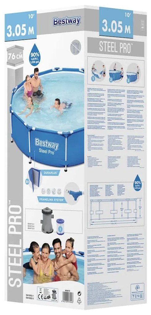 Bestway Πισίνα Steel Pro 305 x 76 εκ.