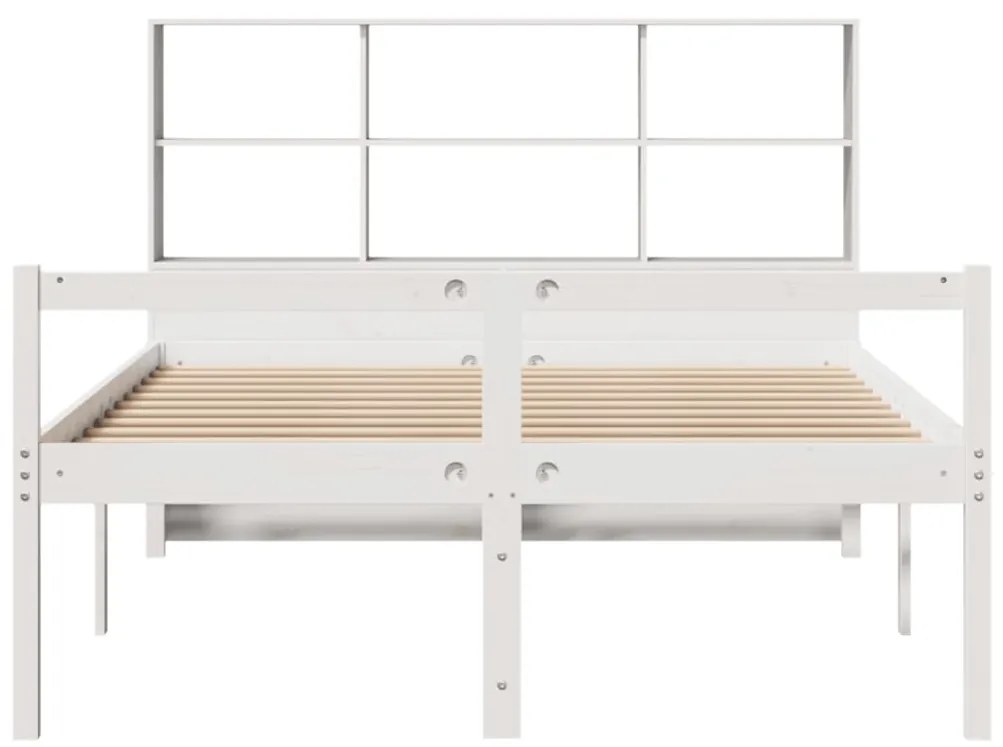 vidaXL Κρεβάτι Βιβλιοθήκη Χωρίς Στρώμα 160x200 εκ Μασίφ Ξύλο Πεύκου