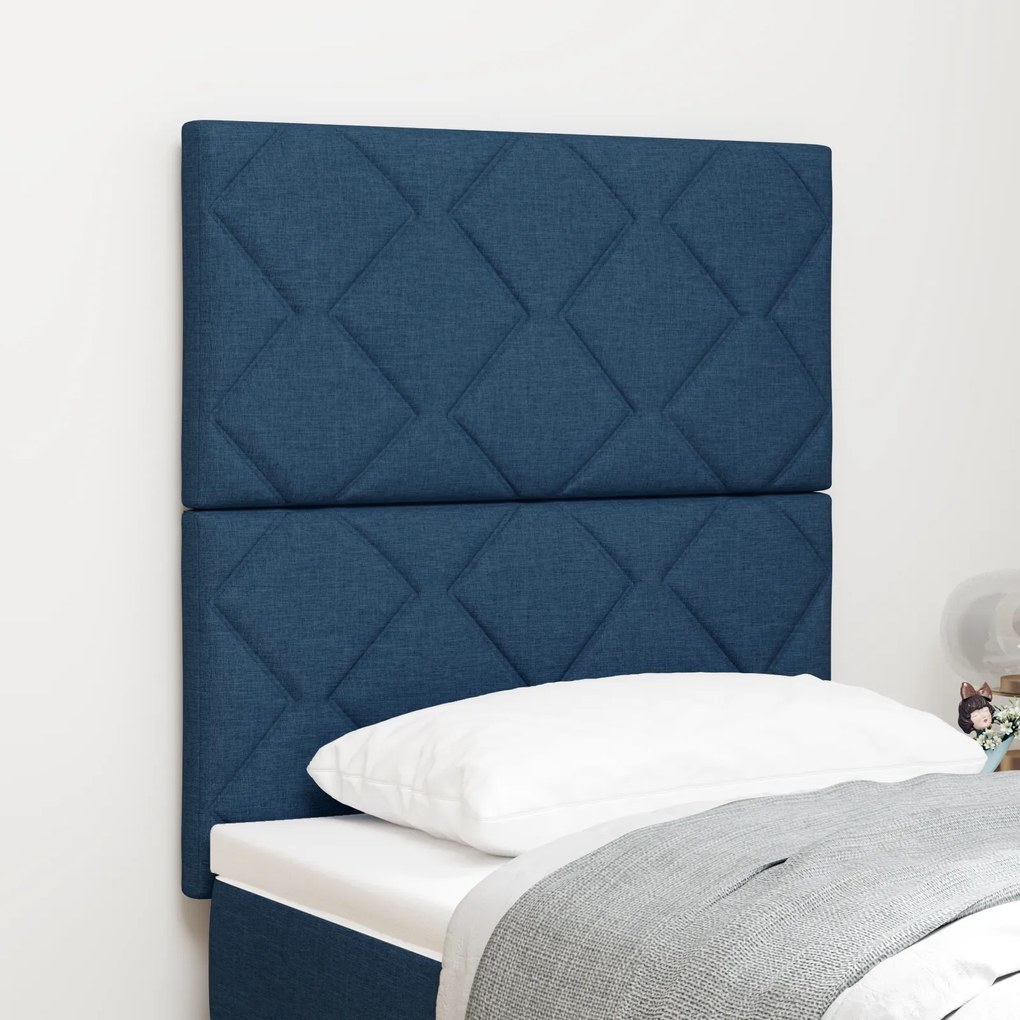 vidaXL Υφασμάτινο Κεφαλάρι Geometric με κεφαλάρι Μπλε 80 cm ύφασμα