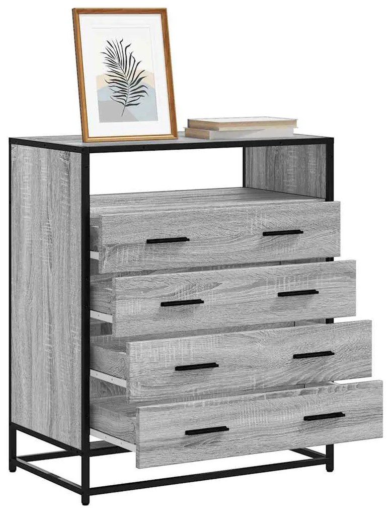 vidaXL Συρταριέρα Γκρι sonoma 70x41x83,5 εκ. από Επεξεργασμένο Ξύλο