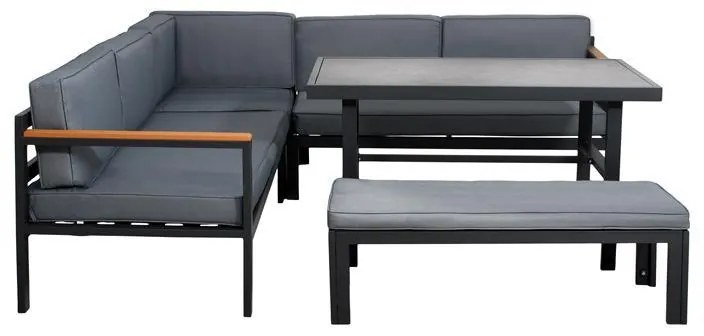 Σετ κήπου γωνιακό Estelle Fylliana Γκρί 213x213x65 εκ. 213x213x65 εκ.