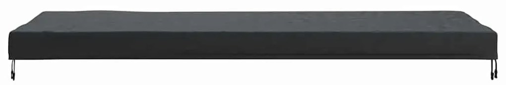 vidaXL Κάλυμμα Τραπέζι Μονόχρωμο Μαύρο 102 x 202 x 15 εκ ύφασμα