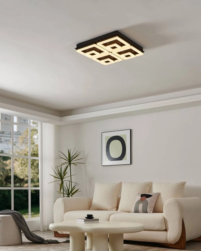 Φωτιστικό Οροφής Eglo 99328 FRADELO 1 Μαύρο Ματ (Black Mat) 3000K
