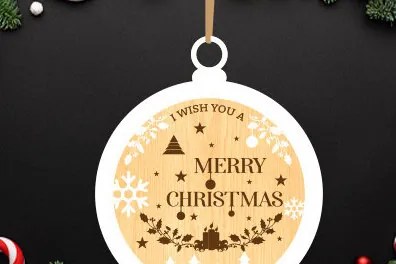 Intra απο ξύλο plywood 3mm-4mm πάχος Χριστουγεννιάτικο στολίδι  Δίασταση 8x8 cm INTRAFABR-79553988