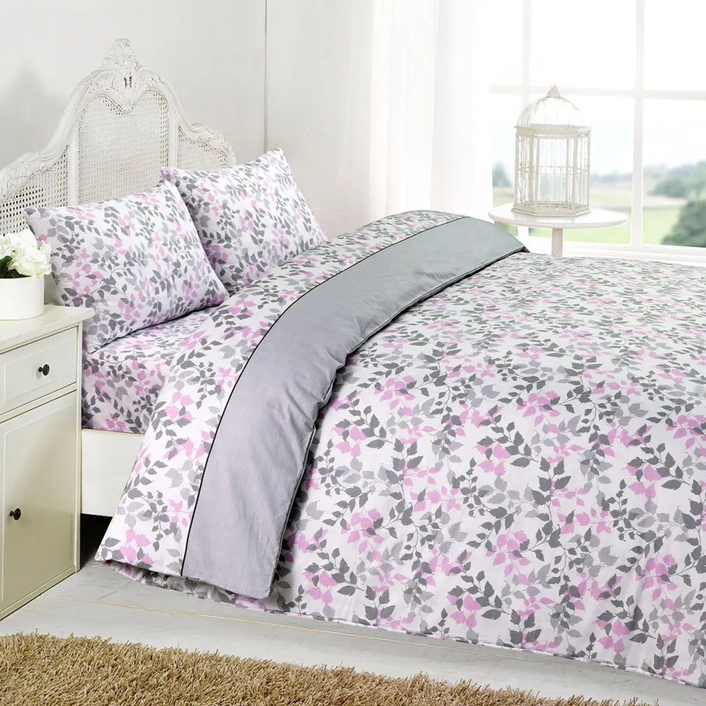 Κουβερλί Μονό (Σετ 160x240) 2 Όψεων Anna Riska Premium 5008 Grey