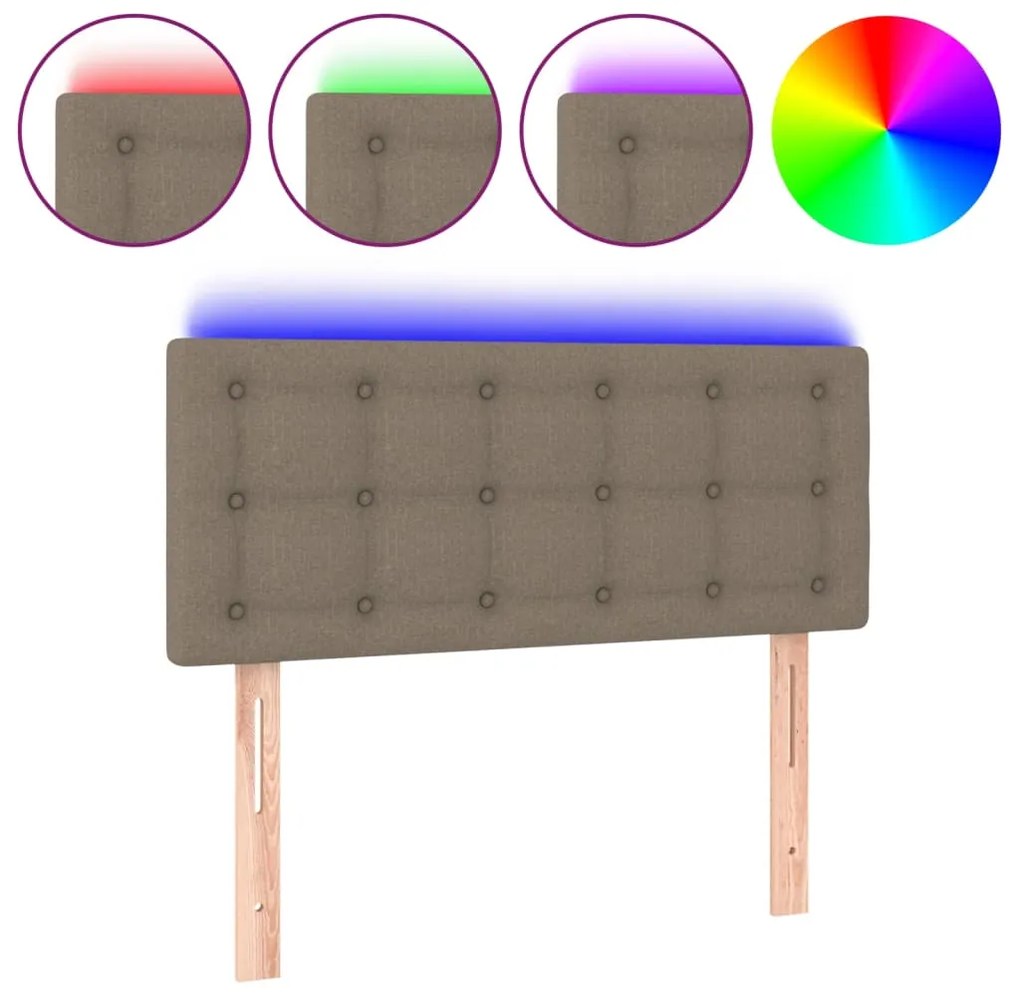 Κεφαλάρι Κρεβατιού LED Taupe 90x5x78/88 εκ. Υφασμάτινο 3122032