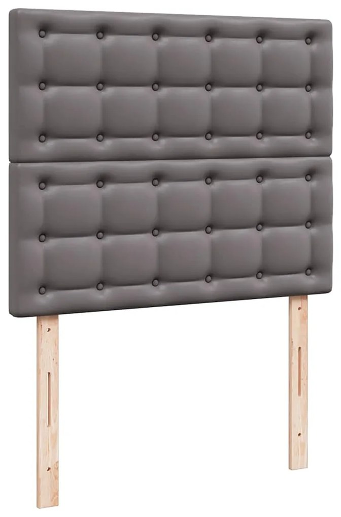 ΟΘΩΜΑΝΙΚΟ ΚΡΕΒΑΤΙ ΜΕ ΣΤΡΩΜΑ &amp; LEDS ΓΚΡΙ 120X200CM FAUX LEATHER 3313848