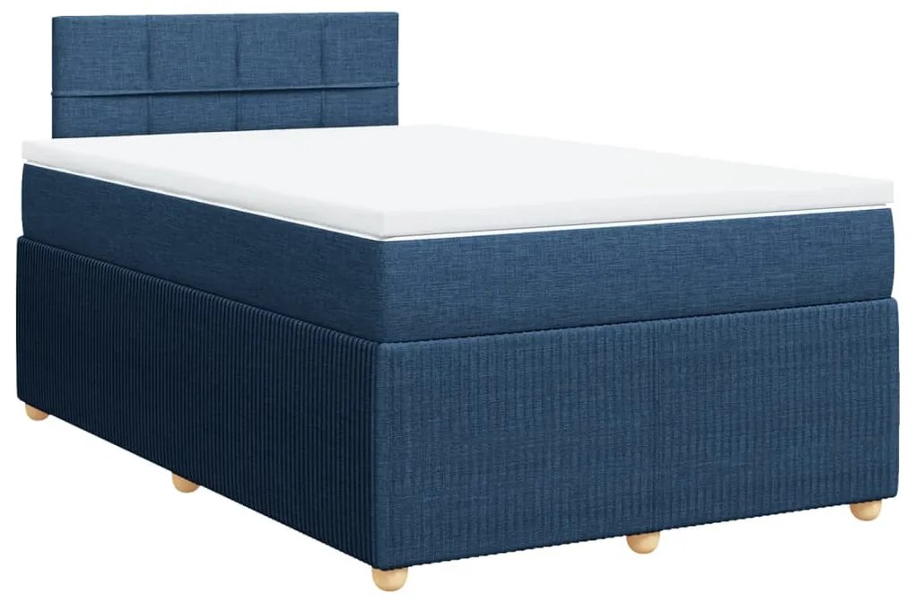 ΚΡΕΒΑΤΙ BOXSPRING ΜΕ ΣΤΡΩΜΑ ΜΠΛΕ 120X200 ΕΚ. ΥΦΑΣΜΑΤΙΝΟ 3289729