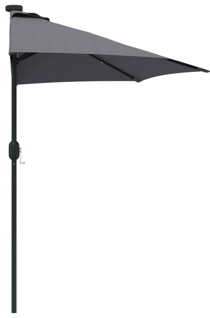 vidaXL Ομπρέλα Κήπου Ανθρακί 294 x 150 x 224 εκ. ύφασμα