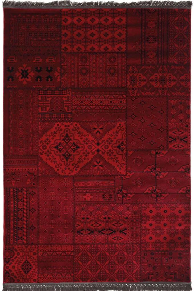 Σετ Χαλιά Κρεβατοκάμαρας 3Τμχ Afgan 7675A Dark Red Royal Carpet SET(2 67X140&amp;67X220) Πολυπροπυλένιο