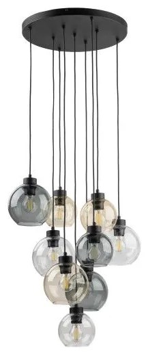 Κρεμαστό Φωτιστικό Οροφής 9xE27 Γυαλί Cubus TK Lighting 10247 Πολύχρωμο