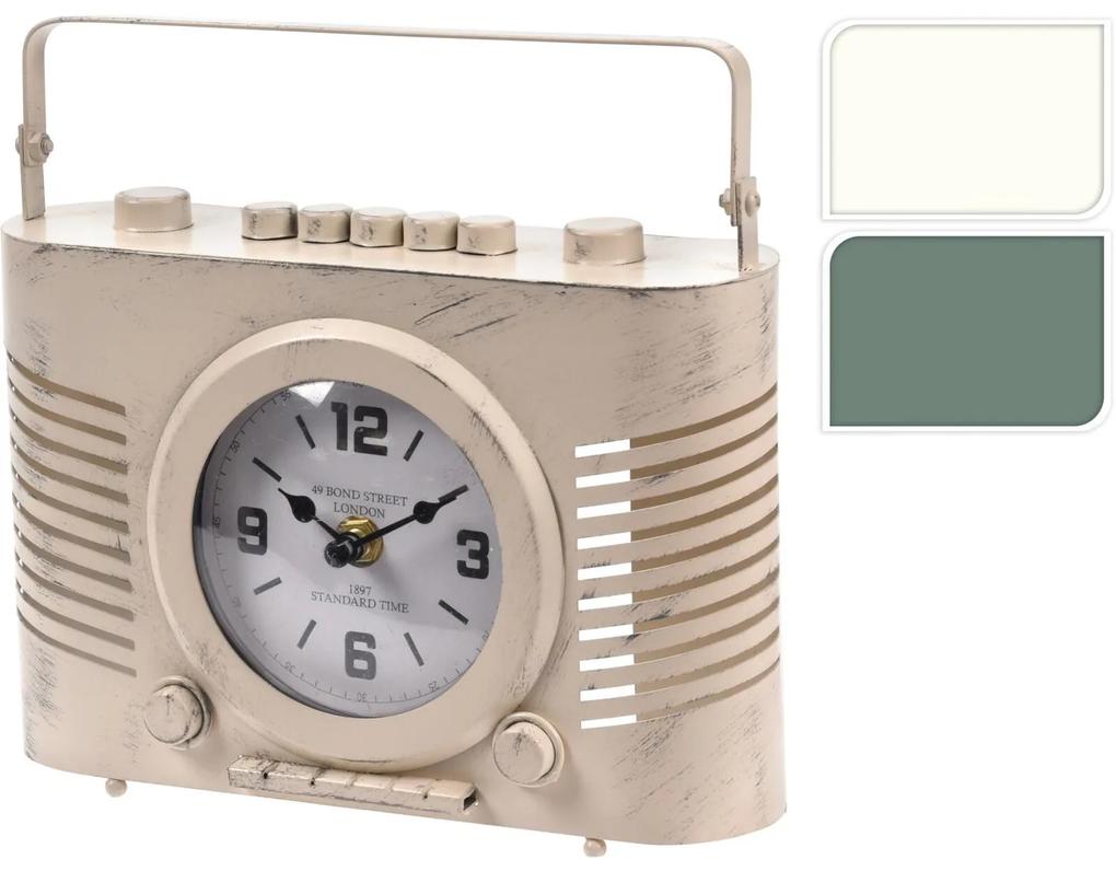 Ρολόι Επιτραπέζιο Ραδιόφωνο 20x7.5x20cm Μπαταρίας Σε 2 Χρώματα - 06350701