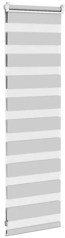 vidaXL Ζέβρα τυφλή Ανοιχτό Γκρι Πλάτος υφάσματος 40,9 εκ. Πολυεστέρας