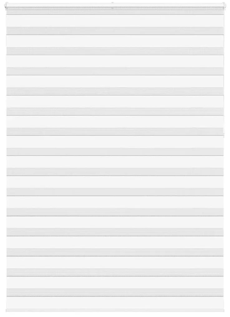 vidaXL Ζέβρα τυφλή Λευκό Πλάτος υφάσματος 150,9 εκ. Πολυεστέρας
