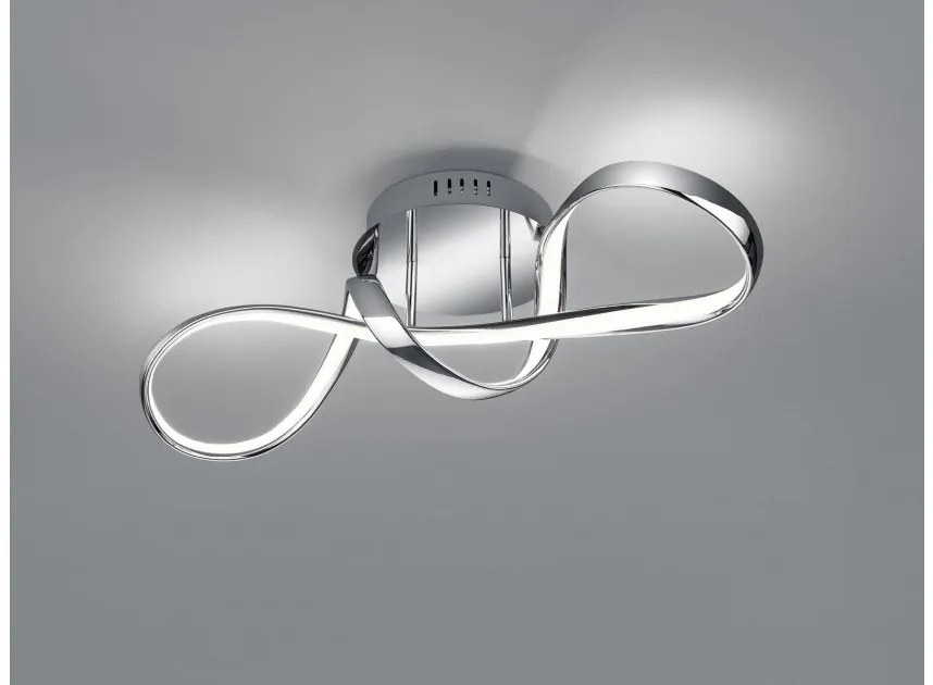 Πλαφονιέρα Φωτιστικό Οροφής LED 28W Χρώμιο Switch Dimmer Perugia R67091106 Trio Lighting-R67091106-Χρώμιο R67091106