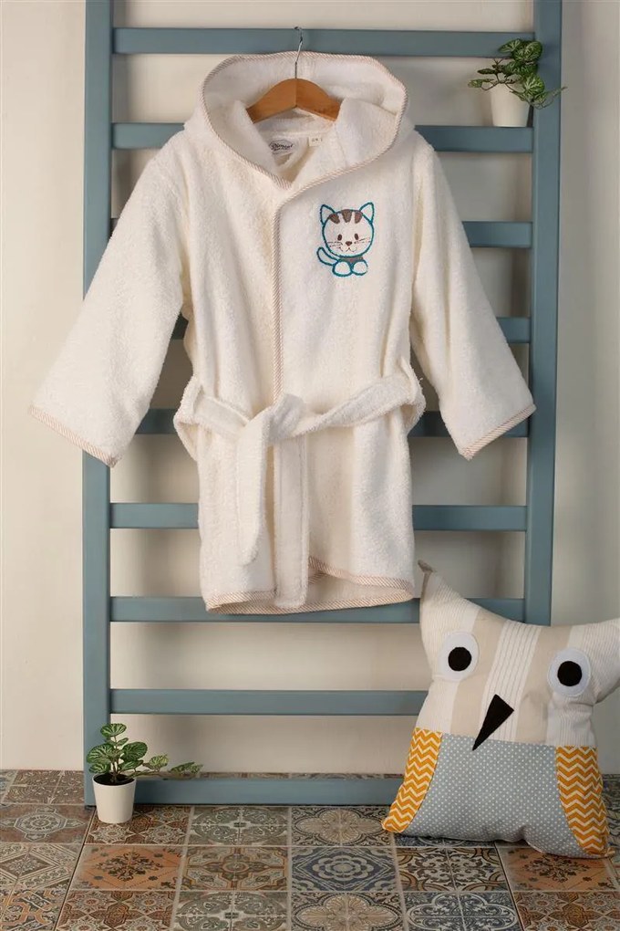 ΜΠΟΥΡΝΟΥΖΙ Με Κέντημα bebe Kitty 137 SIZE:04 Λευκό 100% Cotton - DIMcol