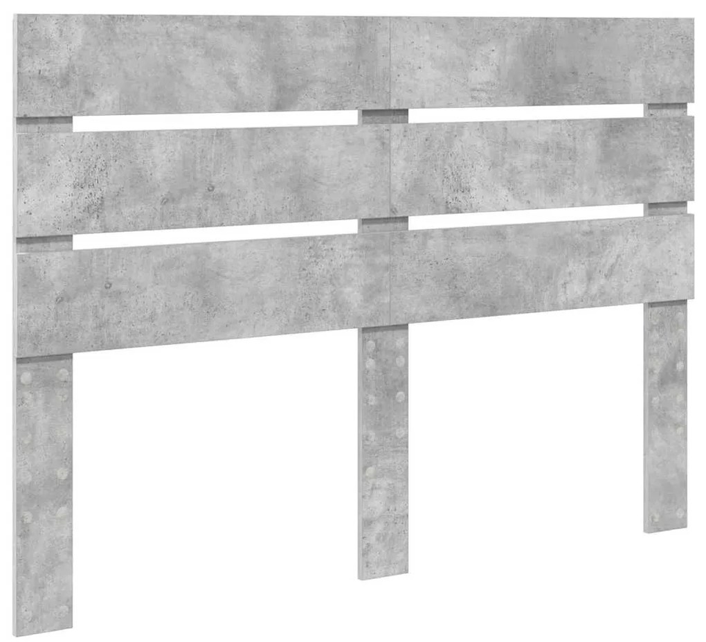 vidaXL Κεφαλάρι με κεφαλάρι Σκυρόδεμα Γκρι 150 cm Επεξεργασμένο ξύλο