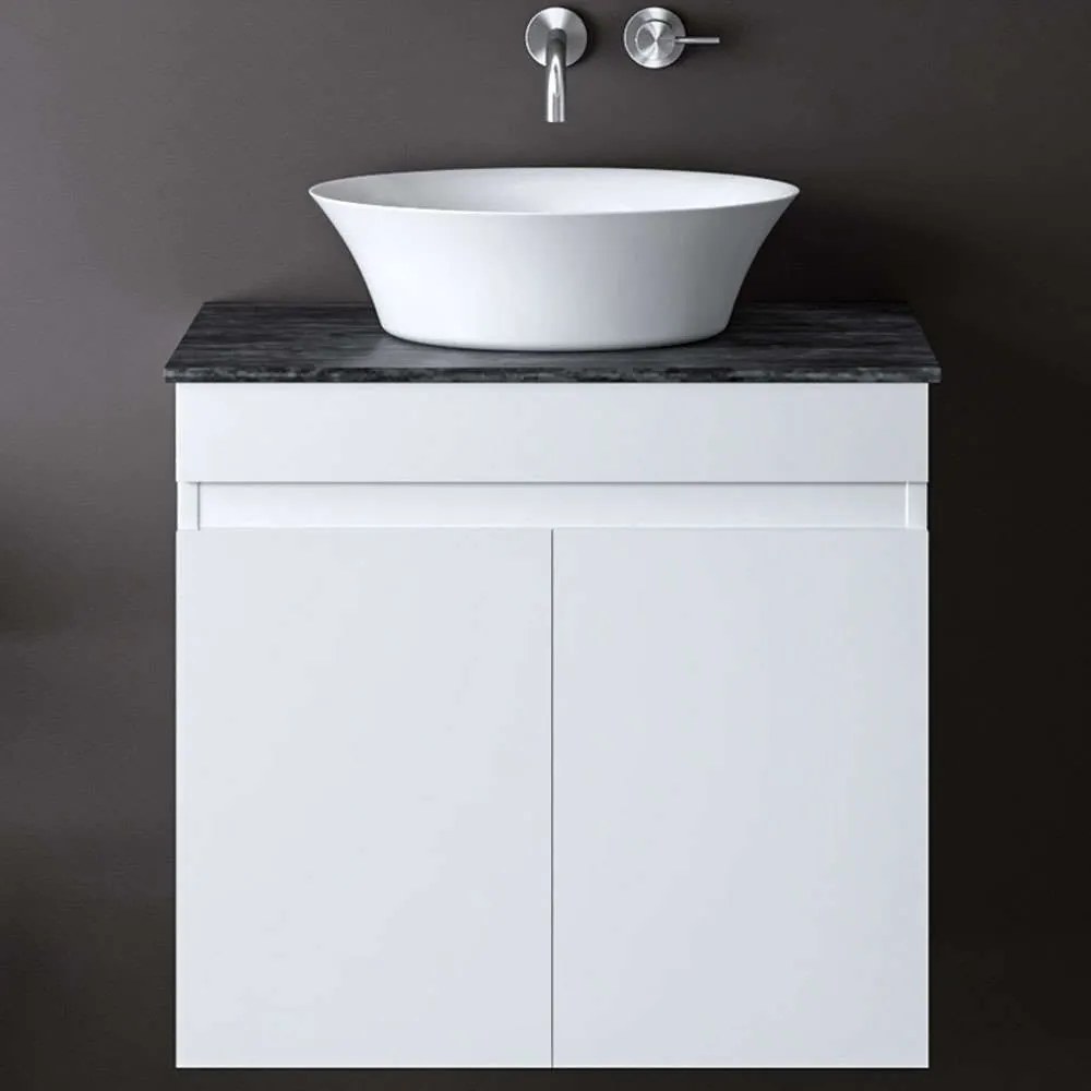 Έπιπλο Μπάνιου Πάγκος Με Νιπτήρα Omega Top S3BOMT060GLG 62x47,5x60cm White-Grey Πορσελάνη,Μελαμίνη