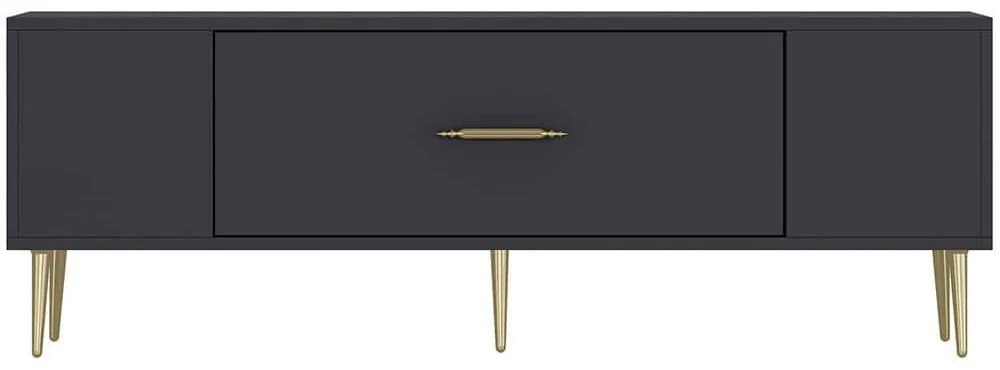 Έπιπλο Τηλεόρασης Dekos 475OLV1161 150x29,6x48,2cm Anthracite-Gold