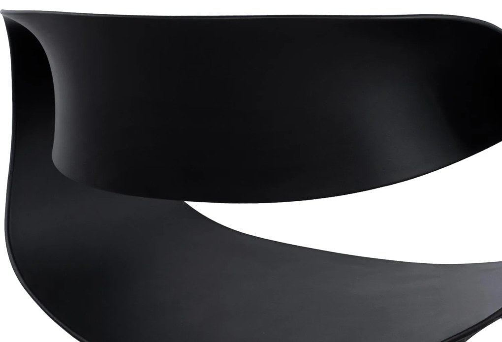 Σετ τραπεζαρίας MAGGIE C21187 5τμχ σε Μαύρο MDF TOP & Καρέκλα Πολυπροπυλενίου 120x120x74 εκ.