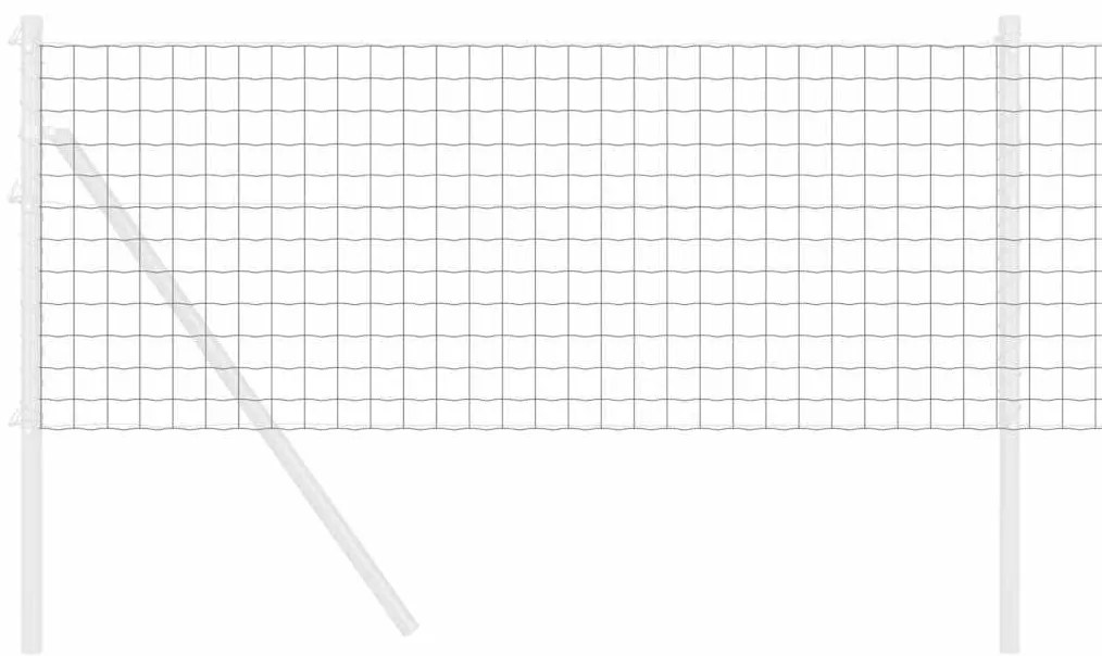 vidaXL Φράχτης Εuro Γκρι 0.6 x 50 μ. Σίδηρος με επικάλυψη PVC