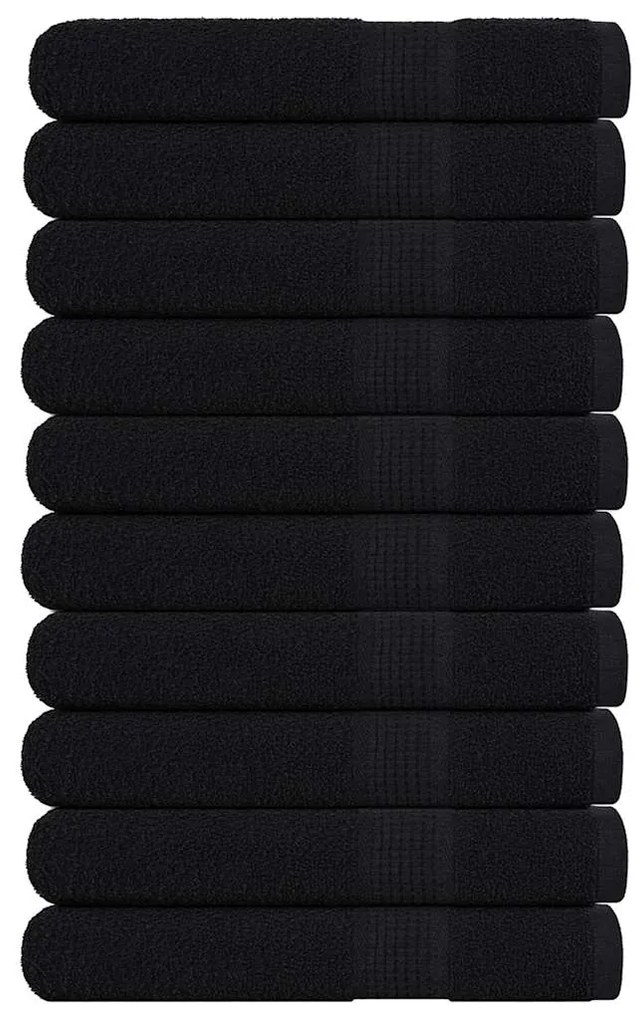 Πετσέτες Σάουνας 10 τεμ. FROGN Μαύρες 80x200 εκ. 100% Βαμβάκι