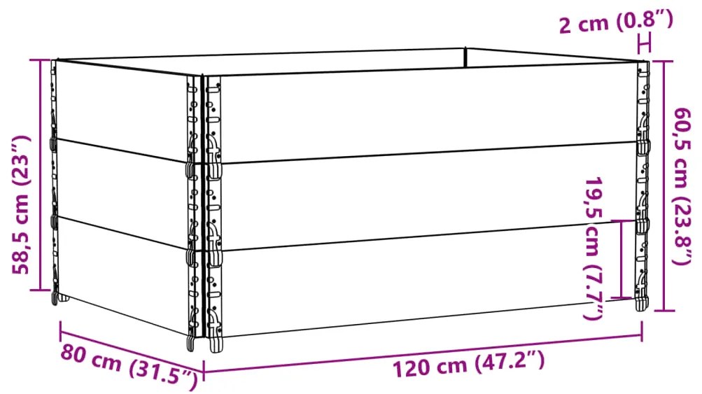 ΖΑΡΝΤΙΝΙΕΡΑ ΚΗΠΟΥ ΓΚΡΙ 120 X 80 ΕΚ. ΑΠΟ ΜΑΣΙΦ ΞΥΛΟ ΠΕΥΚΟΥ 3295425