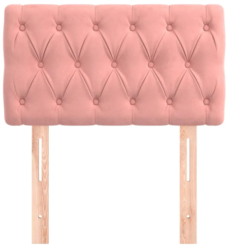 vidaXL Κεφαλάρι Κρεβατιού Ροζ 80x7x78/88 εκ. Βελούδινο