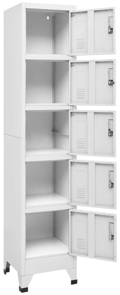 vidaXL Φοριαμός Ανοιχτό Γκρι 38 x 40 x 180 εκ. Ατσάλινος