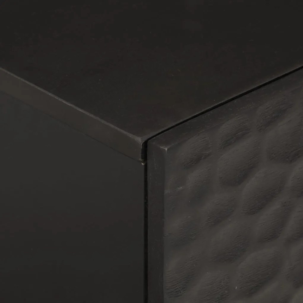 vidaXL Κομοδίνα 2 τεμ. Μαύρα 40 x 33 x 46 εκ. από Μασίφ Ξύλο Μάνγκο