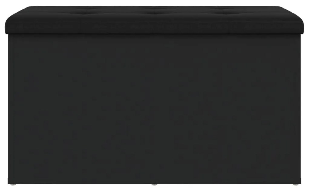 vidaXL Παγκάκι Αποθήκευσης Μαύρο 82x42x45 εκ. από Επεξεργασμένο Ξύλο