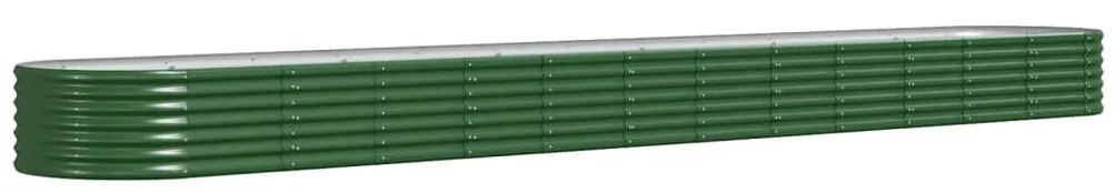 vidaXL Ζαρντινιέρα Πράσινη 512x80x36 εκ Γαλβανισμένος χάλυβας