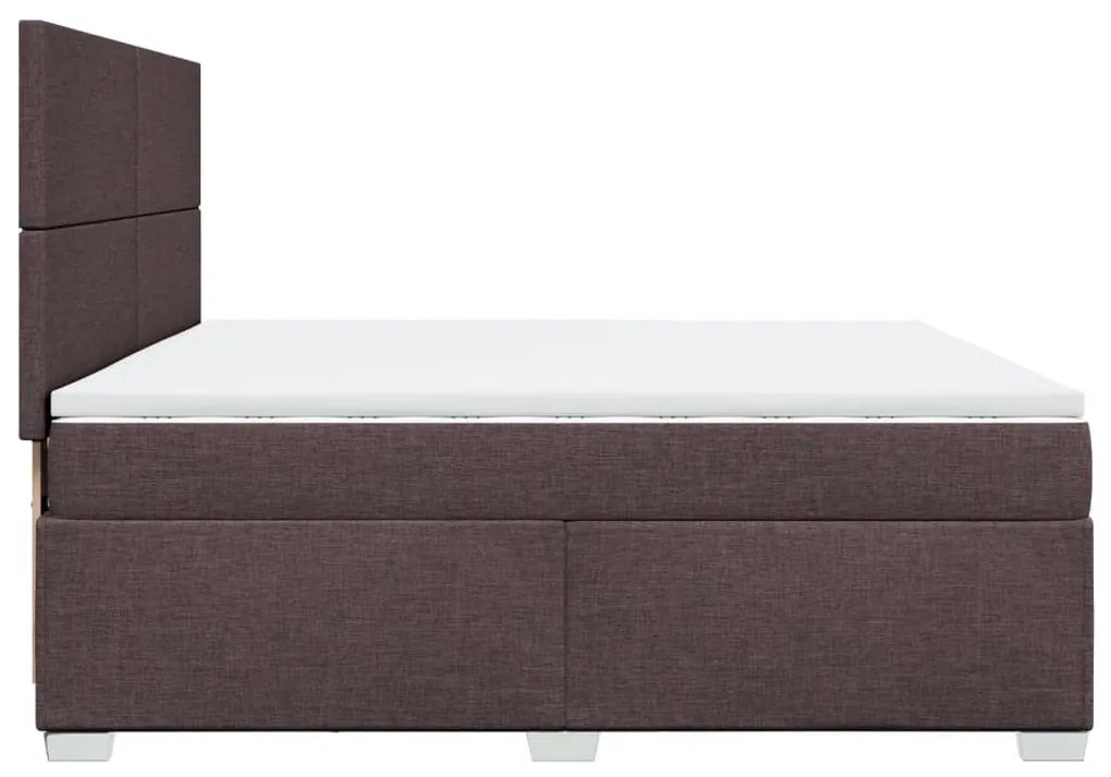 ΚΡΕΒΑΤΙ BOXSPRING ΜΕ ΣΤΡΩΜΑ ΣΚΟΥΡΟ ΚΑΦΕ 200X200 ΕΚ. ΥΦΑΣΜΑΤΙΝΟ 3292891