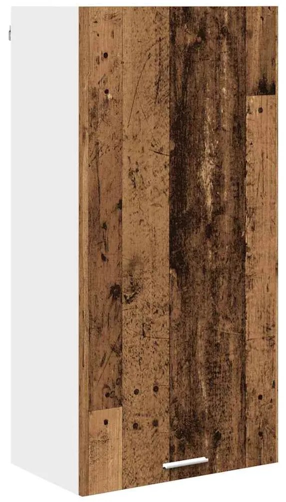 vidaXL Κρεμαστό ντουλάπι Παλαιό Ξύλο και Λευκό 50 x 31 x 100 εκ.