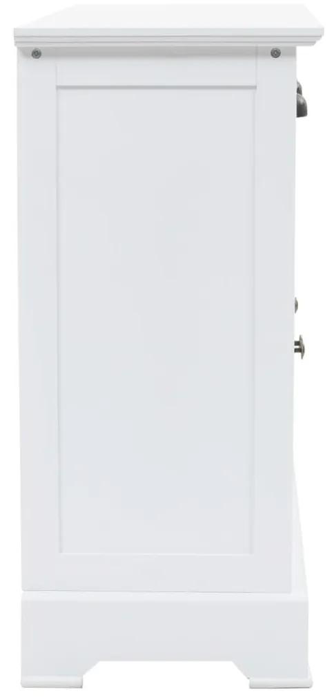 Μπουφές με 3 Πόρτες 105 x 35 x 77,5 εκ. από MDF και Ξύλο Πεύκου - Λευκό