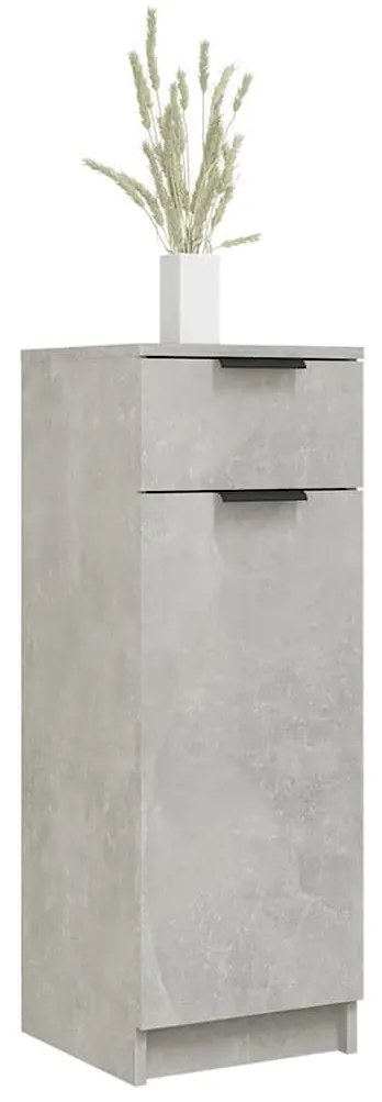vidaXL Ντουλάπι Μπάνιου Γκρι Σκυροδέματος 32x34x90 εκ. Επεξεργ. Ξύλο