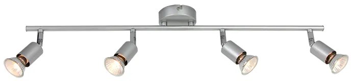 Φωτιστικό Σποτ Aca MC634SL4 TRINITY Ασημί (Silver Coloured)