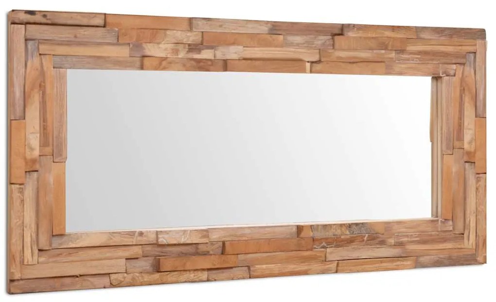 vidaXL Καθρέφτης Διακοσμητικός Ορθογώνιος 120 x 60 εκ. από Ξύλο Teak