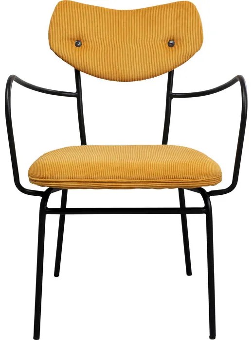 Καρέκλα Τραπεζαρίας Viola Κίτρινο Ύφασμα 59x55,3x82 εκ. - Κίτρινο